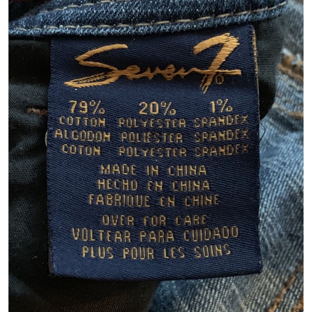 SEVEN7 Jeans Bootcut Distressed Flap Pockets Low Rise Women's Size 28/6 NWOT - Picture 4 of 12